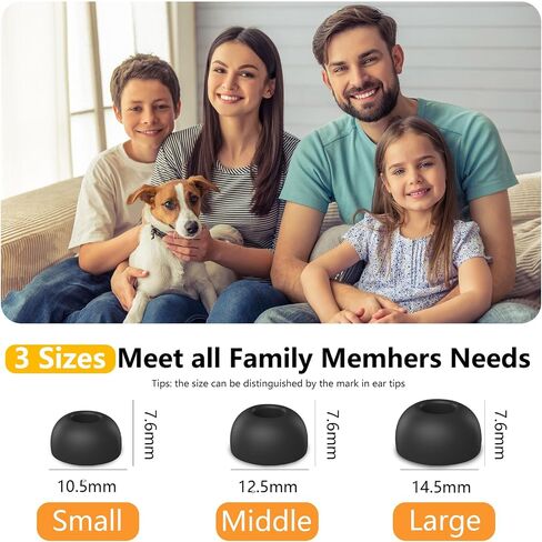 Pohgelan Memory Foam Replacement Ear Tips for AirPods Pro 2nd/1st-Balck in Kuwait