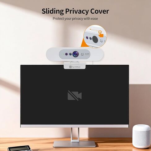 4K Webcam for PC, Compatible with Windows Hello, 8.3MP UHD 1/2.55" CMOS in Kuwait