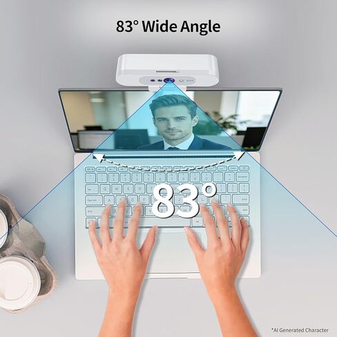 4K Webcam for PC, Compatible with Windows Hello, 8.3MP UHD 1/2.55" CMOS in Kuwait