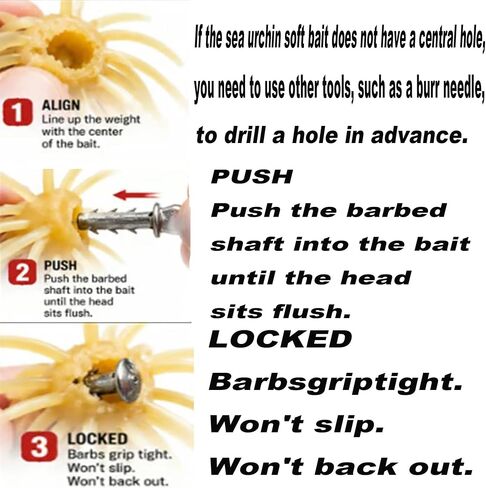 Urchin Bait Weights, Sea Urchin Sinker Set for Coike Soft Plastics,18 Pack in Saudi Arabia
