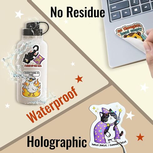 210 PCS Holographic Funny Stickers for Adults, Sarcastic Memes Humor Pack in Kuwait
