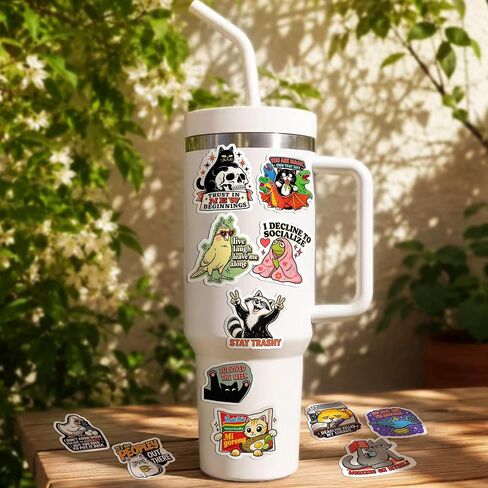 210 PCS Holographic Funny Stickers for Adults, Sarcastic Memes Humor Pack in Kuwait