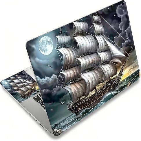 Laptop Skin Sticker Decal, Universal Reusable Vinyl Laptop Cover for 12" 13" 13.3" 14" 15" 15.4" 15.6" Notebook PC, Waterproof Scratch-Resistant with 2 Wrist Pads, Easy to Apply & Remove,Beach Sun in Kuwait