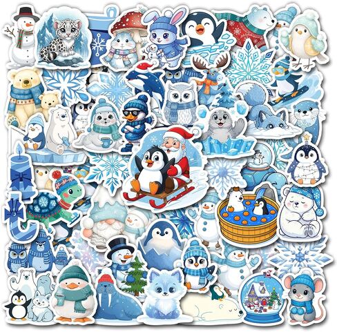 50 Pcs Baby Boy Stickers Lovely Blue Newborn Sticker Baby Shower Vinyl Decal Gender Reveal Decor Laptop Water Bottle Cup Scrapbooking Poster Board Whiteboard Album Gifts for New Mom Dad in Kuwait