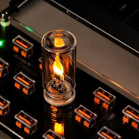 USB Flame Atmosphere Lamp,Realistic Flicker LED, Cozy Desk & Car Decor, Remote & Timer, Portable Mood Light in Kuwait