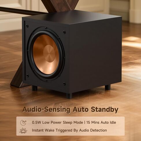 BESTISAN 8" Powered Subwoofer 120W Peak, Class-D DSP, 35Hz Deep Bass in Saudi Arabia