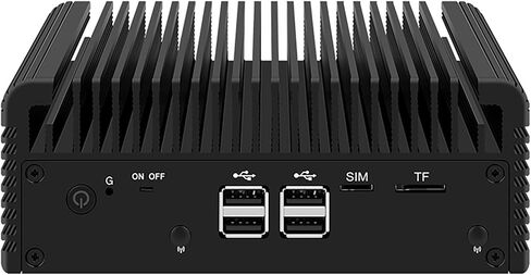 Fanless Mini PC 4X 2.5G i226-V LAN, N95/N305/N355 Processor,DDR5/PCIe NVMe/Triple 4K@60Hz/ 5xUSB/2×HDMI / 1×Type-C,Mini Computer for Soft Router Firewall (N95, NO RAM NO SSD（Barebone）) in Kuwait