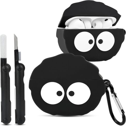 CCXNAS for AirPods Pro 3 Case Cute, Silicone Anime Design, Black in Kuwait