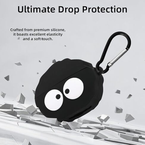 CCXNAS for AirPods Pro 3 Case Cute, Silicone Anime Design, Black in Kuwait