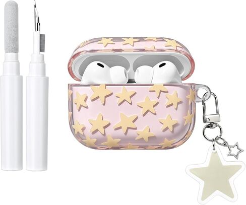 inewateri for AirPods Pro 3 Case Clear Star Cute Cover Keychain-Blue in Kuwait