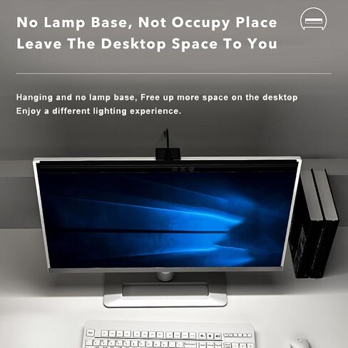 Computer Screen Lamp Light Bar, Dimmable LED Task Lamp with Touch Control, No Glare Eye Caring USB Powered Light for Home Office Monitors up to 1.18 Inches Thick in Kuwait