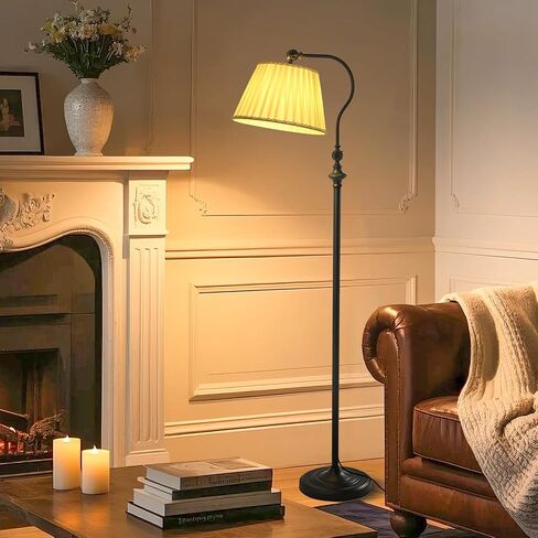 Linen Fabric Floor Lamps with Remote and Bluetooth Dimming in Kuwait