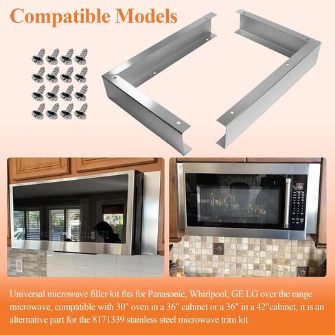 8171339 Microwave Trim Kit Fits Whirlpool GE LG Over The Range Microwave in Kuwait