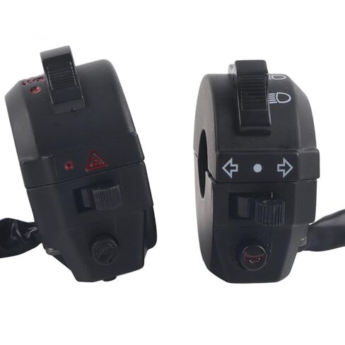 Durable Motorcycle Horn Handle Start Switch Set for ZJ125 CG125 ABS Material Black 2pcs Starter Switch Set Suitable for Motorcycle Enthusiasts in Kuwait