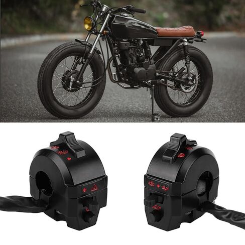 Durable Motorcycle Horn Handle Start Switch Set for ZJ125 CG125 ABS Material Black 2pcs Starter Switch Set Suitable for Motorcycle Enthusiasts in Kuwait