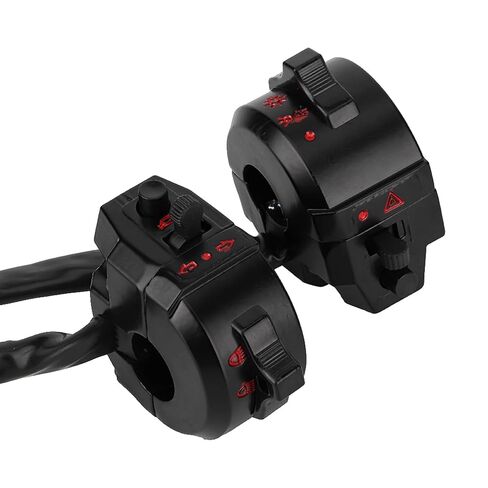 Durable Motorcycle Horn Handle Start Switch Set for ZJ125 CG125 ABS Material Black 2pcs Starter Switch Set Suitable for Motorcycle Enthusiasts in Kuwait