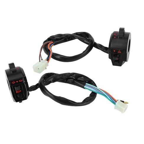 Durable Motorcycle Horn Handle Start Switch Set for ZJ125 CG125 ABS Material Black 2pcs Starter Switch Set Suitable for Motorcycle Enthusiasts in Kuwait