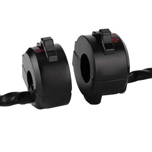 Durable Motorcycle Horn Handle Start Switch Set for ZJ125 CG125 ABS Material Black 2pcs Starter Switch Set Suitable for Motorcycle Enthusiasts in Kuwait