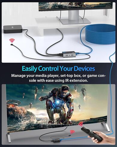 4K HDMI Over Ethernet Extender Over CAT5/CAT6/CAT7, Up to 230 Feet in Kuwait