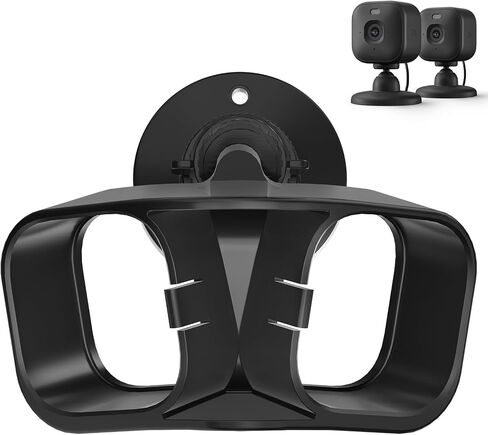 Arc Mount for Blink Mini 2 / Blink Mini 2K+, 180° Panoramic Kit Supports 2 Cameras, with 1-to-2 Power Cable (Camera Not Included) - Black in Saudi Arabia