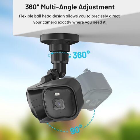 Arc Mount for Blink Mini 2 / Blink Mini 2K+, 180° Panoramic Kit Supports 2 Cameras, with 1-to-2 Power Cable (Camera Not Included) - Black in Saudi Arabia