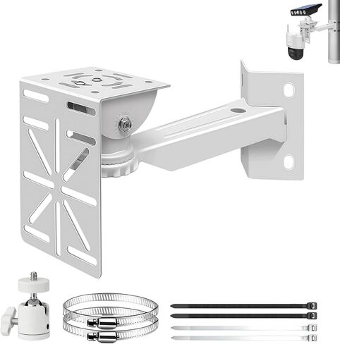 Security Camera Mount System - Modular 3-in-1 Adjustable Clamp-on Bracket | Fit Pole/Corner/Wall, ndoor Outdoo Screw & Clamp Installation for CCTV, Flood Lights, Solar Panels in Kuwait