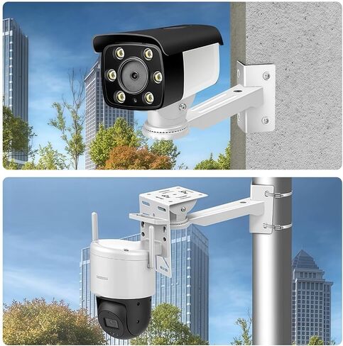 Security Camera Mount System - Modular 3-in-1 Adjustable Clamp-on Bracket | Fit Pole/Corner/Wall, ndoor Outdoo Screw & Clamp Installation for CCTV, Flood Lights, Solar Panels in Kuwait