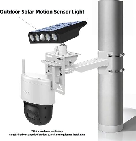 Security Camera Mount System - Modular 3-in-1 Adjustable Clamp-on Bracket | Fit Pole/Corner/Wall, ndoor Outdoo Screw & Clamp Installation for CCTV, Flood Lights, Solar Panels in Kuwait