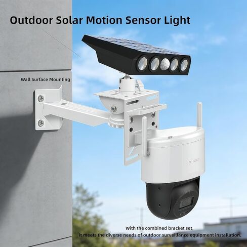 Security Camera Mount System - Modular 3-in-1 Adjustable Clamp-on Bracket | Fit Pole/Corner/Wall, ndoor Outdoo Screw & Clamp Installation for CCTV, Flood Lights, Solar Panels in Kuwait