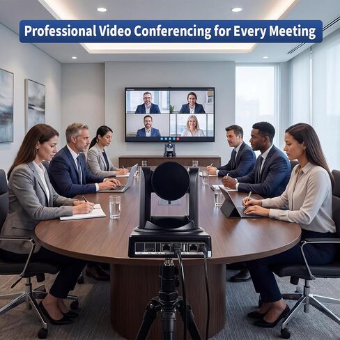 4K PTZ Camera with AI Auto Tracking, 20X Optical Zoom, HDMI USB 3.0 LAN PoE, Supports TF Card Recording, Conference Camera for Church, Education, Meetings and Live Streaming in Kuwait