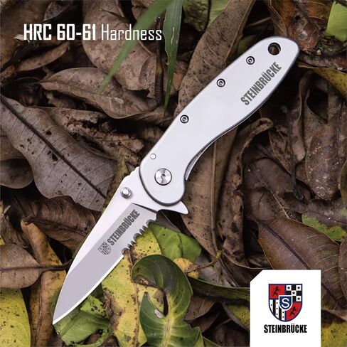 Folding Pocket Knife, 3.1" Serrated Blade, Titanium Coated Tactical Knife in Kuwait