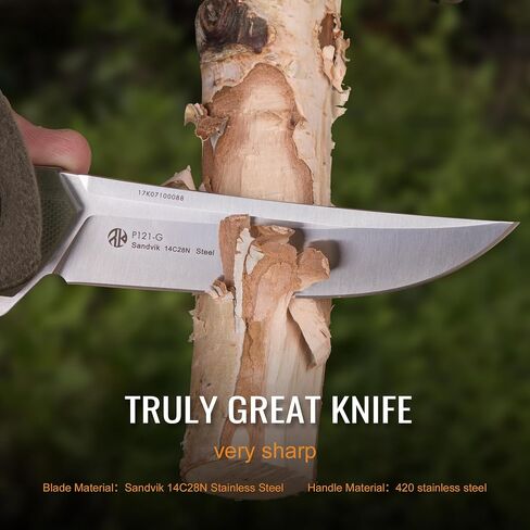 Heavy Outdoor Tactical Folding Pocket Knife for men,14C28N Stainless Steel Blade,G10 Handle,Liner Lock,EDC Hunting Bushcrafting Camping Knives Belt Clip Carry,Microtech Elemental Fishing Hiking,Father Dad Gifts Ruike p121 in Kuwait
