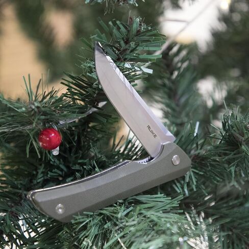 Heavy Outdoor Tactical Folding Pocket Knife for men,14C28N Stainless Steel Blade,G10 Handle,Liner Lock,EDC Hunting Bushcrafting Camping Knives Belt Clip Carry,Microtech Elemental Fishing Hiking,Father Dad Gifts Ruike p121 in Kuwait