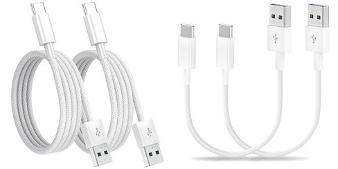 Car Carplay Cable for iPhone 16/15 (2-Pack 3.3FT) and Short USB to USB C CarPlay Cable 1.15ft for Apple iPhone 16 15, Samsung Galaxy S24/S23/S22, Z Flip, Pixel (2-Pack) in Kuwait