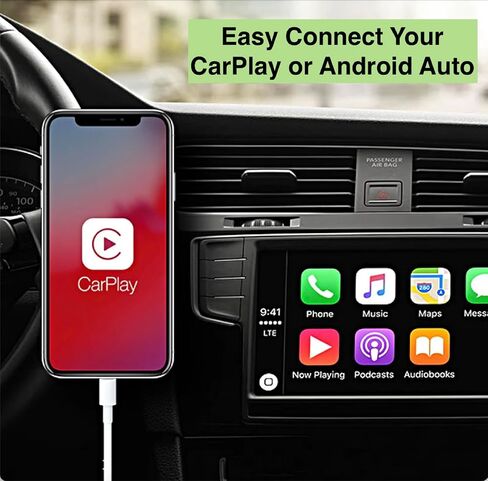 Car Carplay Cable for iPhone 16/15 (2-Pack 3.3FT) and Short USB to USB C CarPlay Cable 1.15ft for Apple iPhone 16 15, Samsung Galaxy S24/S23/S22, Z Flip, Pixel (2-Pack) in Kuwait
