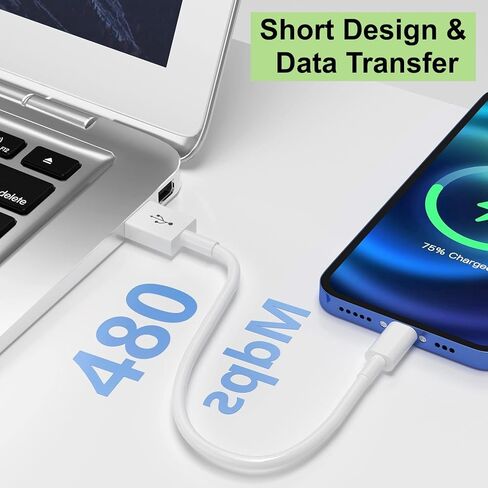 Car Carplay Cable for iPhone 16/15 (2-Pack 3.3FT) and Short USB to USB C CarPlay Cable 1.15ft for Apple iPhone 16 15, Samsung Galaxy S24/S23/S22, Z Flip, Pixel (2-Pack) in Kuwait