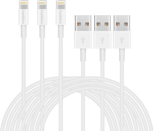 Apple iPhone Charger - 5Pack 3FT Lightning Cable Syncing & Charging, Compatible with iPhone Xs, Xs MAX, XR, X, 8/Plus, 7/6/5/Plus More in Kuwait