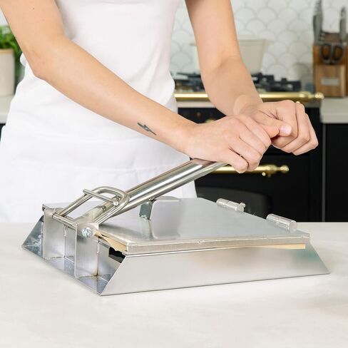 Alpha Living Large Stainless Steel Tortilla Press - Heavy Duty Square Tortilla Maker with Reinforced Handle Base - Manual Dough Press for Flour Tortillas, Naan, Empanadas, Flatbread, Pizza Dough in Kuwait