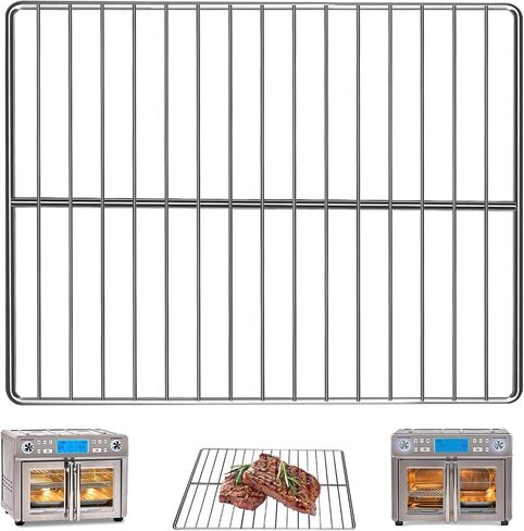 GXF Air Fryer Wire Rack for Emeril Lagasse Dual Zone 360 Air Fryer Oven 25 QT, 14''*11.5" Replacement Stainless Steel Air Fryer Accessories Roasting Steamer Grill Racks in Kuwait