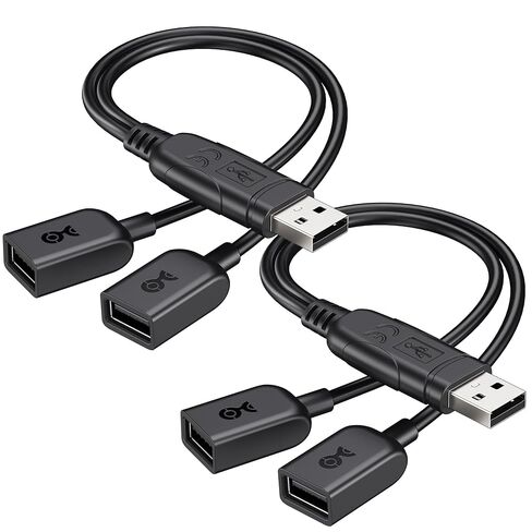 Cable Matters USB Splitter 1 in 2 Out, USB Power Splitter, 1ft in Kuwait