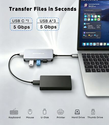 Laptop Docking Station 3 Monitors, Triple 4K Display 2 HDMI, DP in Kuwait