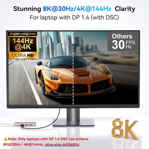 USB C Docking Station Dual Monitor for HP,Laptop Docking Station 3 Monitors in Kuwait