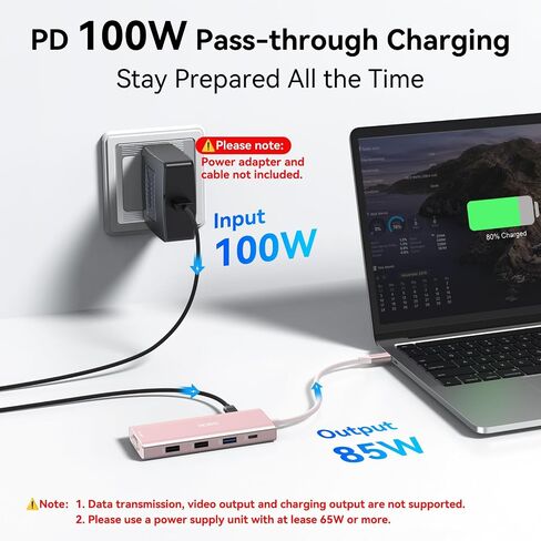 USB C Docking Station Dual Monitor for HP,Laptop Docking Station 3 Monitors in Kuwait