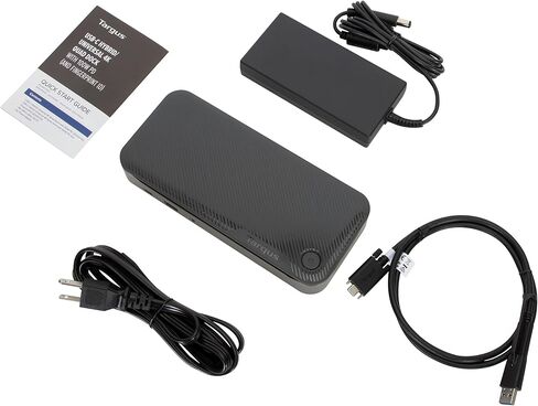 Targus USB C Hybrid/Universal Quad 4K Docking Station, Single 8K or Quad 4K UHD Display, 2 DisplayPort or 2 HDMI Ports, 100W Power Delivery (DOCK710USZ) Silver in Kuwait