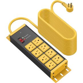CCCEI 12 Gauge Long Extension Cord with Multiple Outlets, Yellow, 50FT. in Kuwait