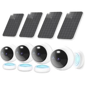 Noorio 1080P Security Cameras Wireless Outdoor Magnetic with Solar Panel in Kuwait
