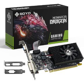 SOYO GeForce GT 740 4GB DDR3 Low Profile Graphics Card, 128-Bit 384SP HDMI/VGA/DVI-D Port Triple Output, SFF Half-Height Video Card for Slim Desktop PCs, Supports Windows 11/10/8/7 in Kuwait