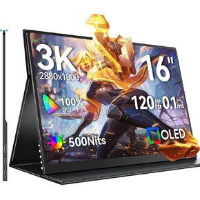 UPERFECT OLED Portable Monitor, 16" 3K 120Hz 0.1ms Portable Gaming Monitor in Kuwait