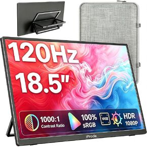 18.5 Inch Portable Monitor, HDMI USB-C Slim 120Hz Portable Gaming Monitor in Saudi Arabia
