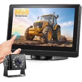 Fookoo 7" HD 1080P Wired Backup Dual Camera System Dual Split Screen Record in Kuwait
